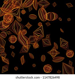 Falling color geometric figures.