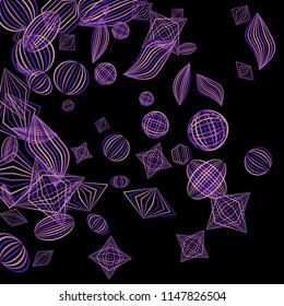 Falling color geometric figures.