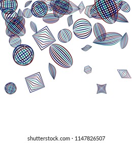 Falling color geometric figures.