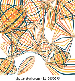 Falling color geometric figures.