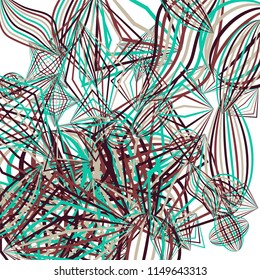 Falling color geometric figures.