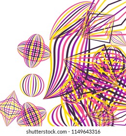 Falling color geometric figures.