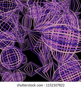 Falling color geometric figures.