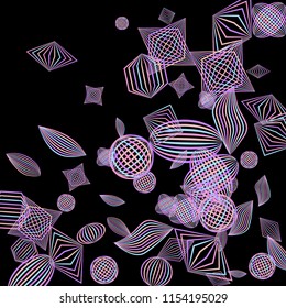 Falling color geometric figures.
