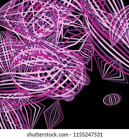 Falling color geometric figures.