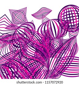 Falling color geometric figures.