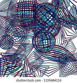 Falling color geometric figures.