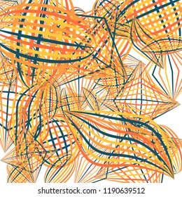 Falling color geometric figures.