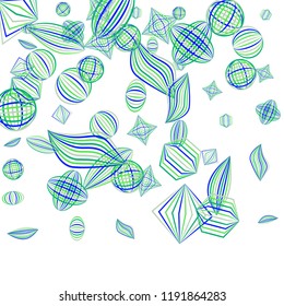 Falling color geometric figures.