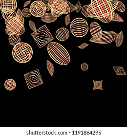 Falling color geometric figures.