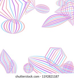 Falling color geometric figures.