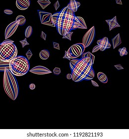 Falling color geometric figures.