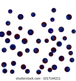 Falling colorful confetti background. Simple Pattern of Gradient Colored Circles on  White Backgdrop. Bright background with scattered confetti. Colored postcard.