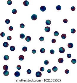 Falling colorful confetti background. Simple Pattern of Gradient Colored Circles on  White Background. Bright background with scattered confetti. Colored postcard.