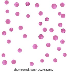 Falling colorful confetti background. Simple Pattern of Gradient Colored Circles on  White Background. Bright background with scattered confetti. Colored postcard.