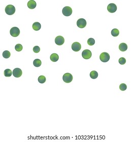 Falling colorful confetti background. Simple Pattern of Gradient Colored Circles on  White Background. Bright background with scattered confetti. Colored postcard.