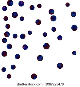 Falling colorful confetti background. Simple Pattern of Gradient Colored Circles on  White Background. Bright background with scattered confetti. Colored postcard.