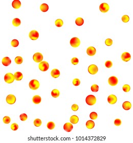 Falling colorful confetti background. Vector colorful round confetti frame isolated on White Backgdrop. Bright background with scattered confetti. Colored postcard.