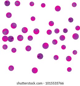 Falling colorful confetti background. Vector colorful round confetti frame isolated on White Backgdrop. Bright background with scattered confetti. Colored postcard.