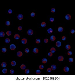 Falling colorful confetti background. Vector colorful round confetti frame isolated on Black Backdrop. Bright background with scattered confetti. Colored postcard.