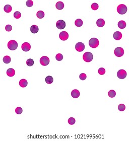 Falling colorful confetti background. Vector colorful round confetti frame isolated on White Background. Bright background with scattered confetti. Colored postcard.