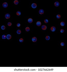 Falling colorful confetti background. Vector colorful round confetti frame isolated on Black Background. Bright background with scattered confetti. Colored postcard.