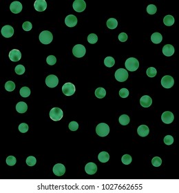 Falling colorful confetti background. Vector colorful round confetti frame isolated on Black Background. Bright background with scattered confetti. Colored postcard.