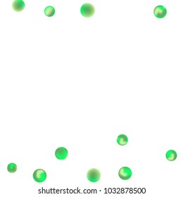 Falling colorful confetti background. Vector colorful round confetti frame isolated on White Backgdrop. Bright background with scattered confetti. Colored postcard.