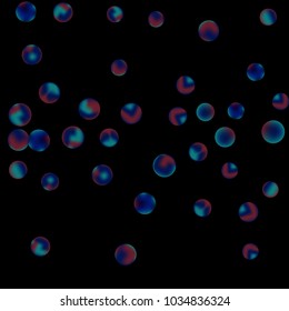 Falling colorful confetti background. Vector colorful round confetti frame isolated on Black Background. Bright background with scattered confetti. Colored postcard.