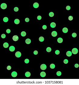 Falling colorful confetti background. Vector colorful round confetti frame isolated on Black Background. Bright background with scattered confetti. Colored postcard.