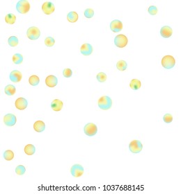 Falling colorful confetti background. Vector colorful round confetti frame isolated on White Background. Bright background with scattered confetti. Colored postcard.