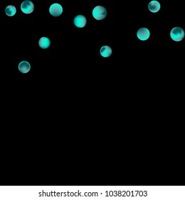 Falling colorful confetti background. Vector colorful round confetti frame isolated on Black Background. Bright background with scattered confetti. Colored postcard.