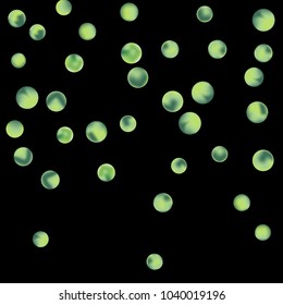Falling colorful confetti background. Vector colorful round confetti frame isolated on Black Backdrop. Bright background with scattered confetti. Colored postcard.