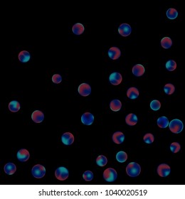 Falling colorful confetti background. Vector colorful round confetti frame isolated on Black Background. Bright background with scattered confetti. Colored postcard.