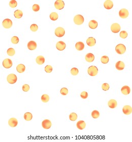 Falling colorful confetti background. Vector colorful round confetti frame isolated on White Backgdrop. Bright background with scattered confetti. Colored postcard.