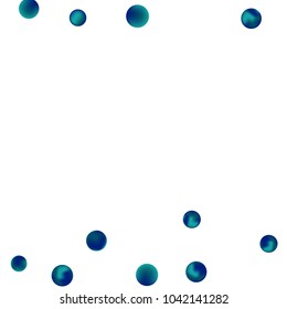 Falling colorful confetti background. Vector colorful round confetti frame isolated on White Backgdrop. Bright background with scattered confetti. Colored postcard.