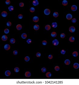 Falling colorful confetti background. Vector colorful round confetti frame isolated on Black Backdrop. Bright background with scattered confetti. Colored postcard.