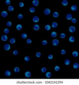 Falling colorful confetti background. Vector colorful round confetti frame isolated on Black Backdrop. Bright background with scattered confetti. Colored postcard.