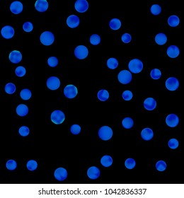 Falling colorful confetti background. Vector colorful round confetti frame isolated on Black Background. Bright background with scattered confetti. Colored postcard.