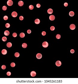 Falling colorful confetti background. Vector colorful round confetti frame isolated on Black Background. Bright background with scattered confetti. Colored postcard.