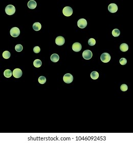 Falling colorful confetti background. Vector colorful round confetti frame isolated on Black Backdrop. Bright background with scattered confetti. Colored postcard.