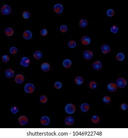 Falling colorful confetti background. Vector colorful round confetti frame isolated on Black Backdrop. Bright background with scattered confetti. Colored postcard.