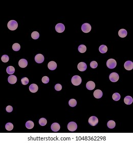Falling colorful confetti background. Vector colorful round confetti frame isolated on Black Backdrop. Bright background with scattered confetti. Colored postcard.