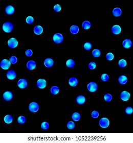 Falling colorful confetti background. Vector colorful round confetti frame isolated on Black Backdrop. Bright background with scattered confetti. Colored postcard.