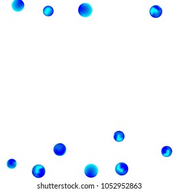 Falling colorful confetti background. Vector colorful round confetti frame isolated on White Backgdrop. Bright background with scattered confetti. Colored postcard.