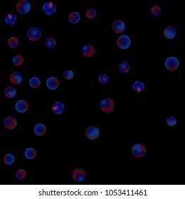 Falling colorful confetti background. Vector colorful round confetti frame isolated on Black Backdrop. Bright background with scattered confetti. Colored postcard.