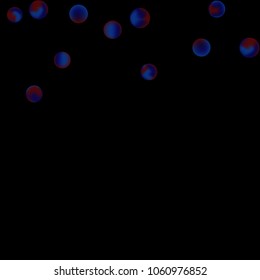 Falling colorful confetti background. Vector colorful round confetti frame isolated on Black Background. Bright background with scattered confetti. Colored postcard.