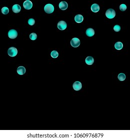 Falling colorful confetti background. Vector colorful round confetti frame isolated on Black Backdrop. Bright background with scattered confetti. Colored postcard.
