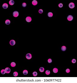 Falling colorful confetti background. Vector colorful round confetti frame isolated on Black Background. Bright background with scattered confetti. Colored postcard.