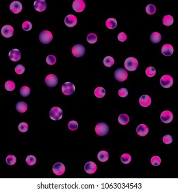 Falling colorful confetti background. Vector colorful round confetti frame isolated on Black Background. Bright background with scattered confetti. Colored postcard.